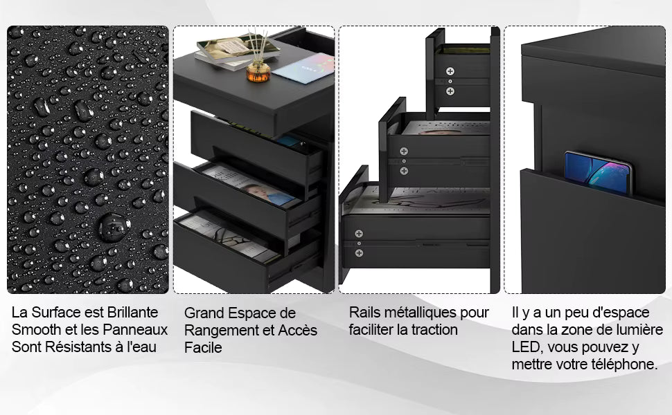 Table de Chevet avec Station de charge