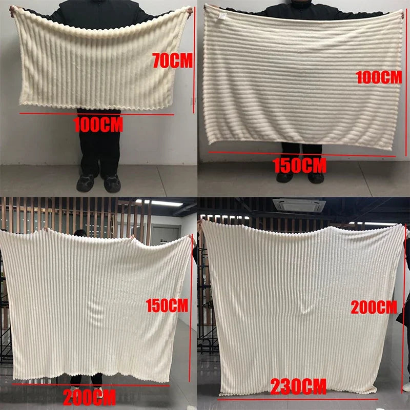 Couverture d’hiver douce et chaude 250 GSM – Plaid décoratif pour sieste et sommeil