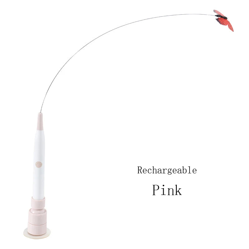 jouets électriques pour chat à ventouse papillon