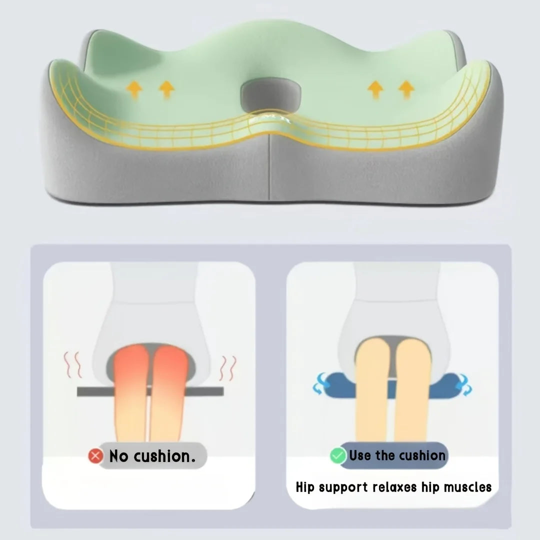 Coussin d’assise en mousse à mémoire de forme – Support ergonomique 3D