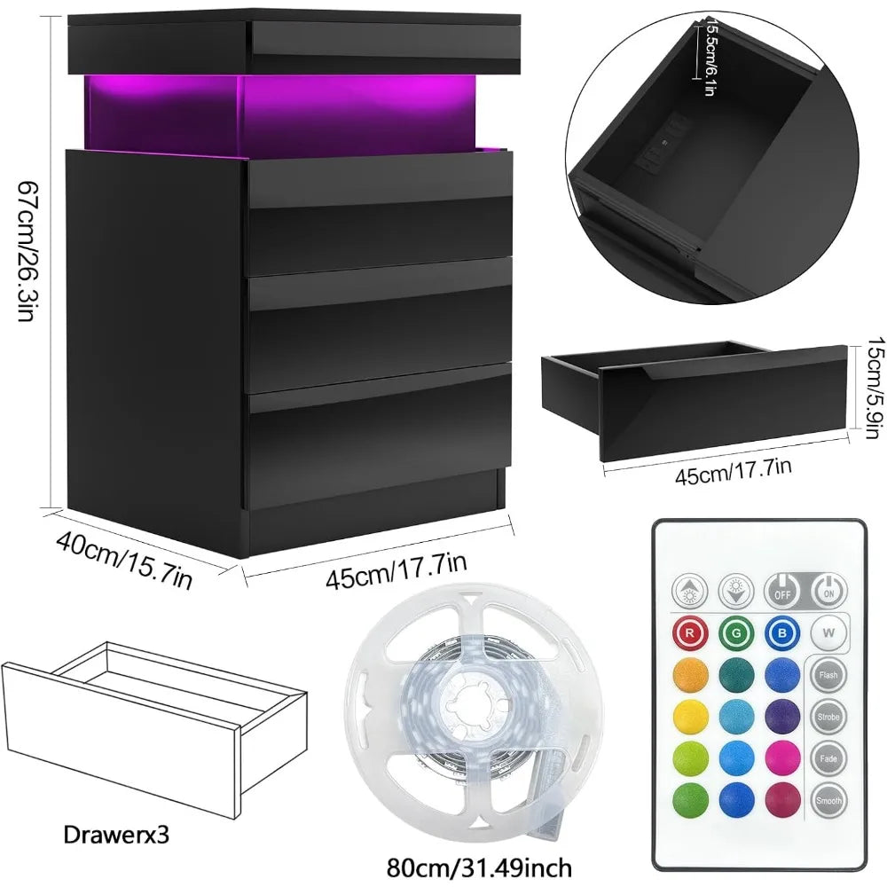 Table de Chevet avec Station de charge